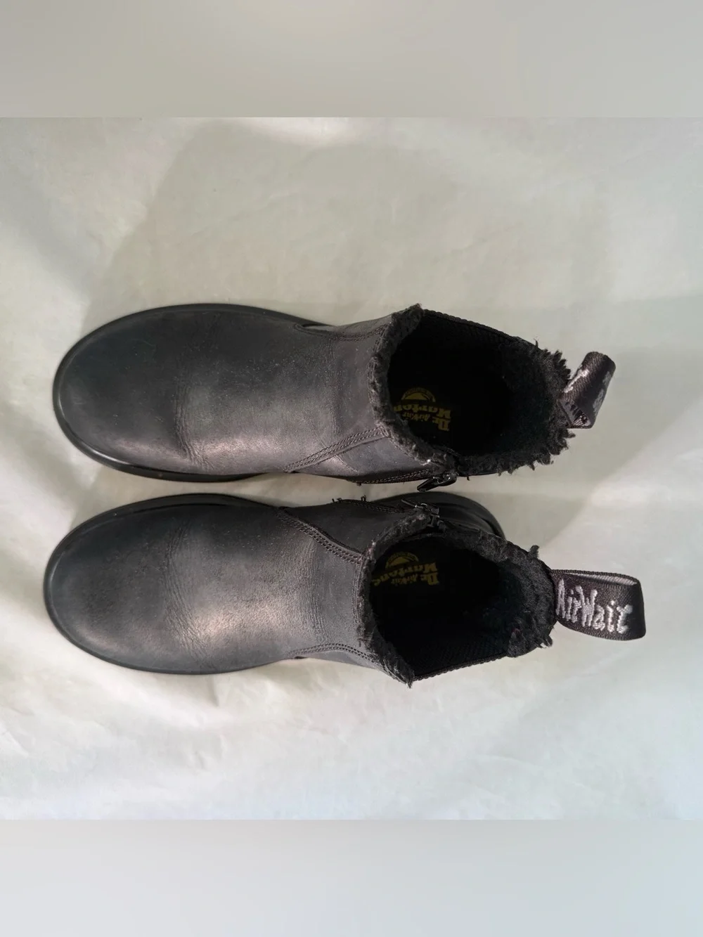 Dr. Martens Junior 2976 Leonore Fur Lined Boots Black Size US 2 / UK 1